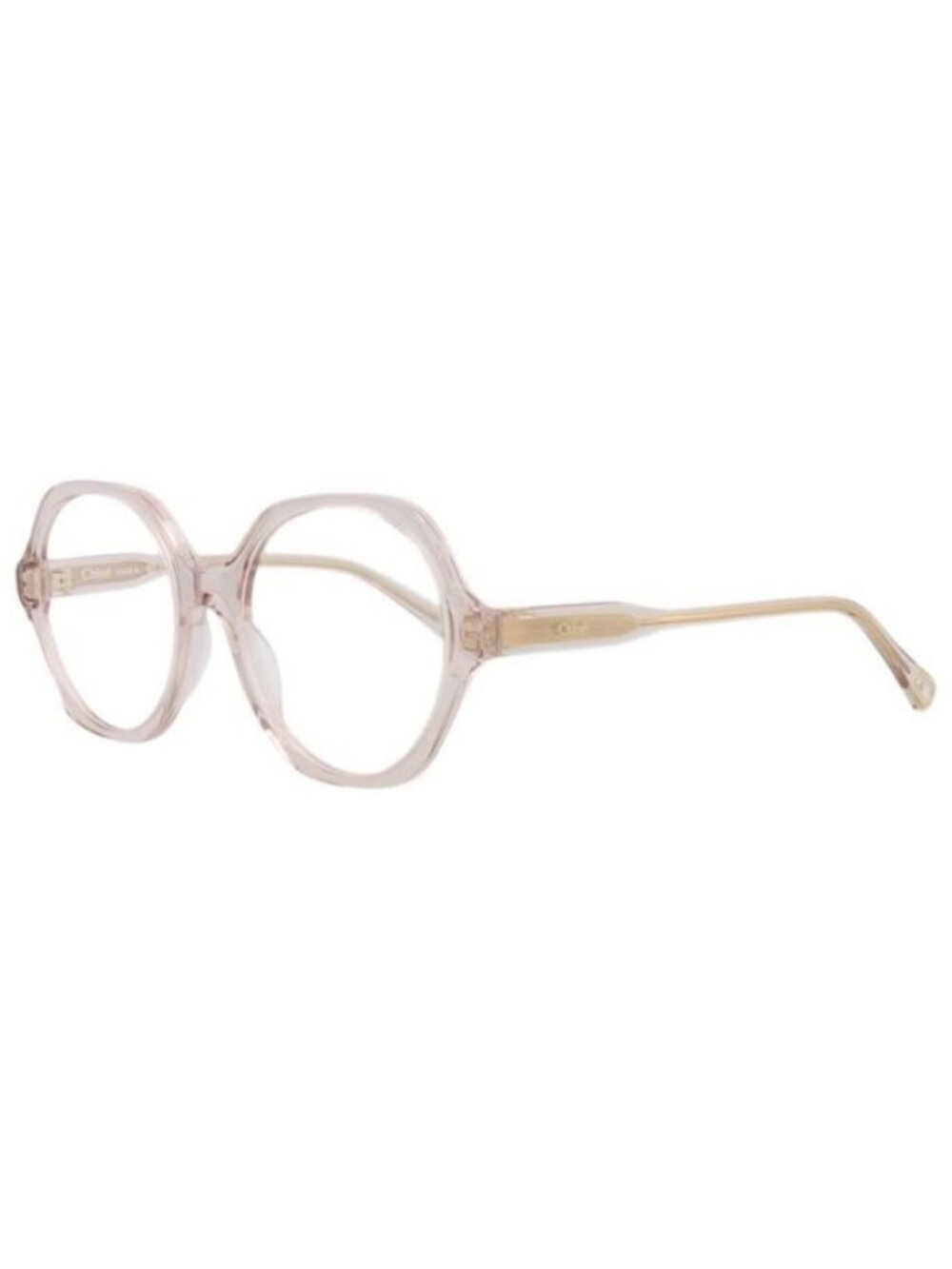 New Chloé Womens Round/Oval Pink Pink Transparent Fashion Designer Eyeglasses